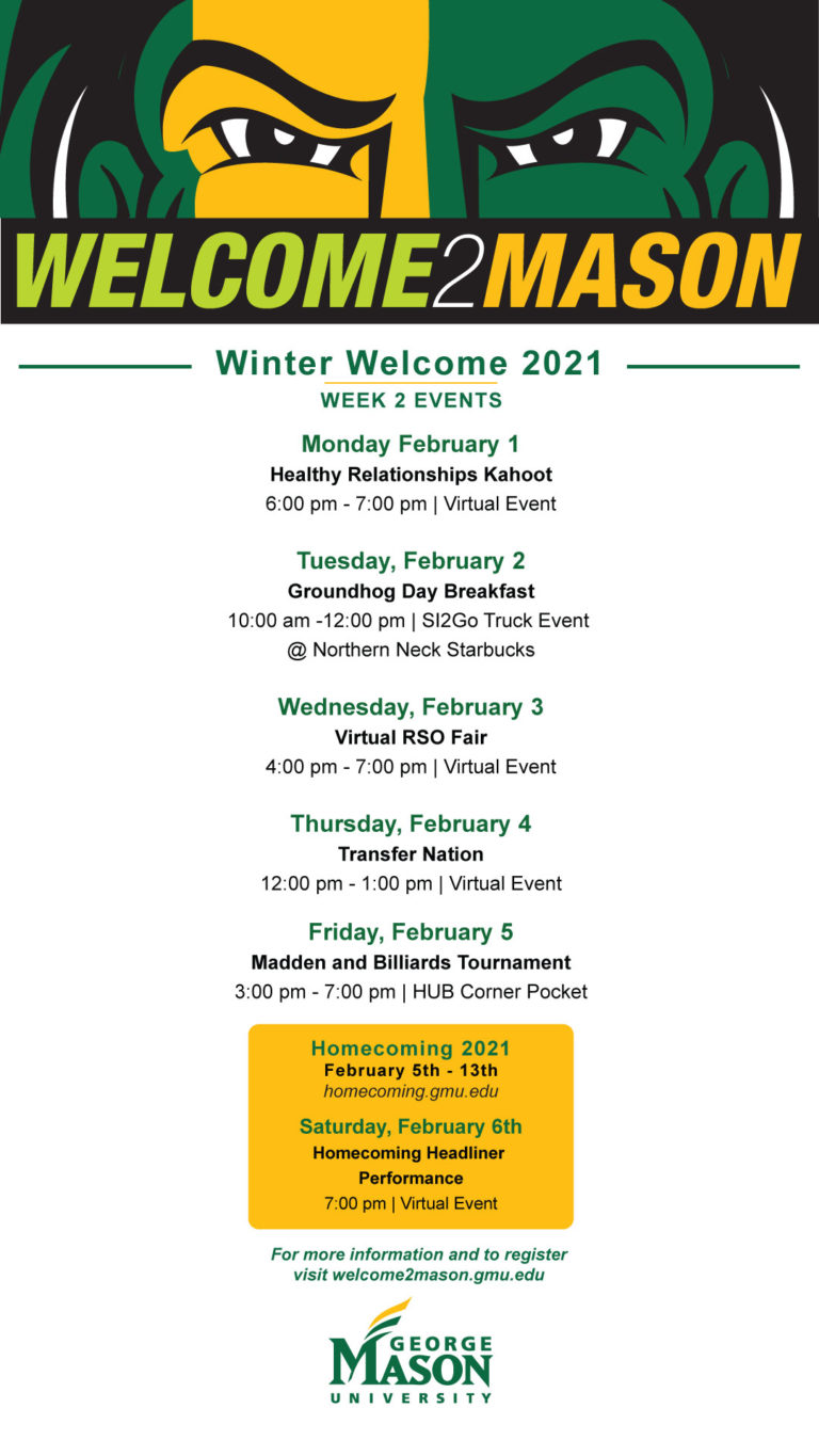 Winter 2021 Week 2 Schedule - Story Size Winter 2021 Week 2 Schedule - Story Size